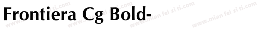 Frontiera Cg Bold字体转换